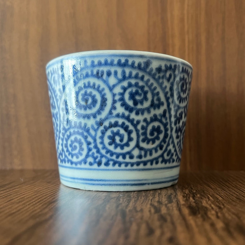 古伊万里染付蛸唐草紋様蕎麦猪口1客 no.03 おちょこ・ぐい呑み