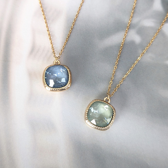 100年に一度咲く花 agaveネックレス14Kgf/SV925サージカルステンレスSUS316L 紫陽花 8枚目の画像