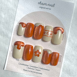 7 》ネイルチップ 韓国ネイル ハート マグネット ミラー 夏ネイル ラメ