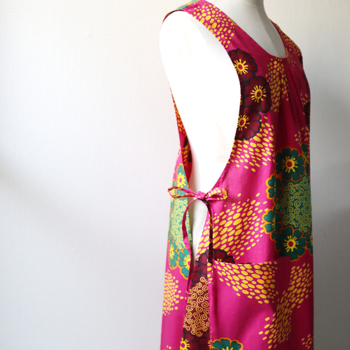 アフリカ布 エプロンドレス アフリカ布 エプロン ドレス 2WAY / African apron dress