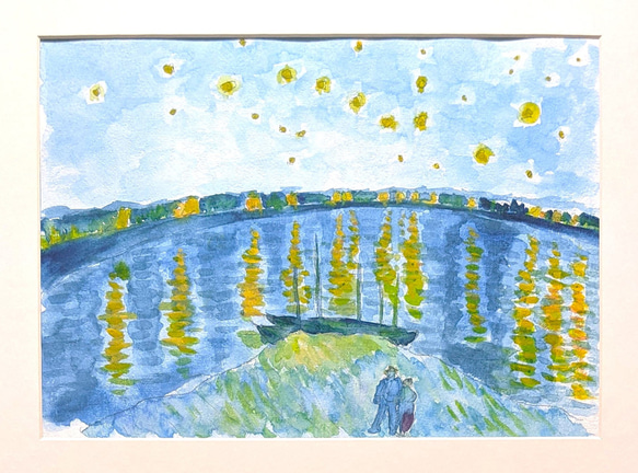 ゴッホほしづきよ 水彩画原画 (F4) 絵画 yko 通販 18325745