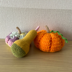 ハロウィンかぼちゃ編みぐるみ3つセット 4枚目の画像