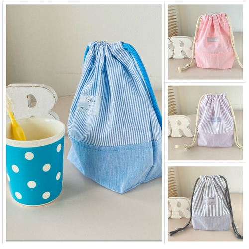 ♦︎day to day♦︎ 給食袋(小) マチ付き巾着 縦長 #コップ袋