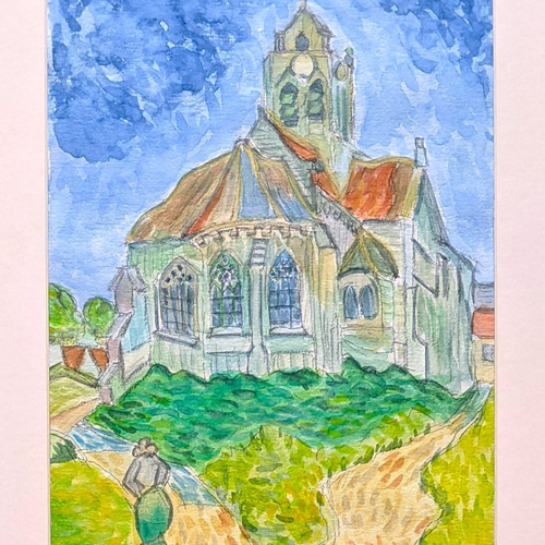ゴッホきょうかい 水彩画原画 (F4) 絵画 yko 通販 18325792 ゴッホきょうかい 水彩画原画 (F4) 絵画 yko 通販 18325792