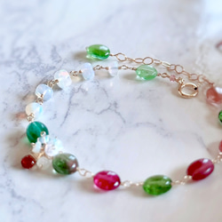 高品質アンデシンラブラドライトとプレシャスオパールの光の女神ピアス