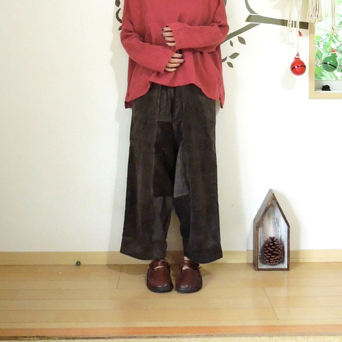 bighug ストレッチコール グリークパンツ○チャコール ロングパンツ 