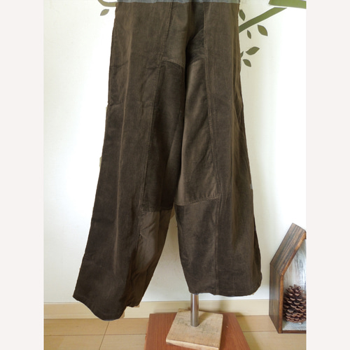 bighug ストレッチコール グリークパンツ○チャコール ロング  