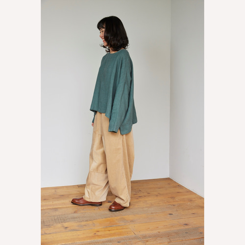 bighug ストレッチコール グリークパンツ○ベージュ ロングパンツ holy  