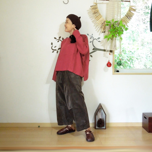 bighug ストレッチコール グリークパンツ○ベージュ ロングパンツ holy 