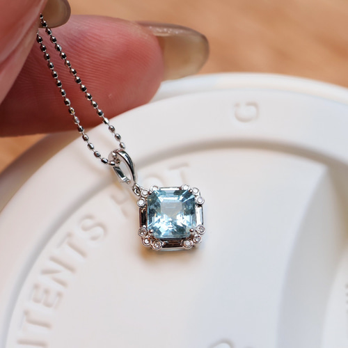 tartar アクアマリンマルチスタイルペンダント ネックレスブレスレットセット アクアマリン スライド グラデーションネックレス&イヤリング