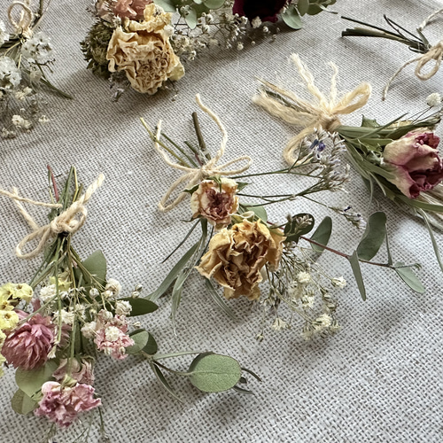 ドライフラワー♡ミニ花束 ガーランド ウェディング エスコート