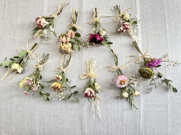 ドライフラワー♡ミニ花束 ガーランド ウェディング エスコート