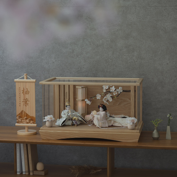 ことの平安ひな（3HK-0150）（このは）桜｜円ケース｜コンパクトな