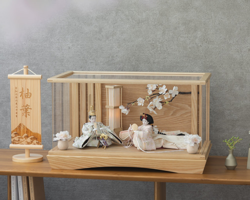 ことの平安ひな（3HK-0150）（このは）桜｜円ケース｜コンパクトな
