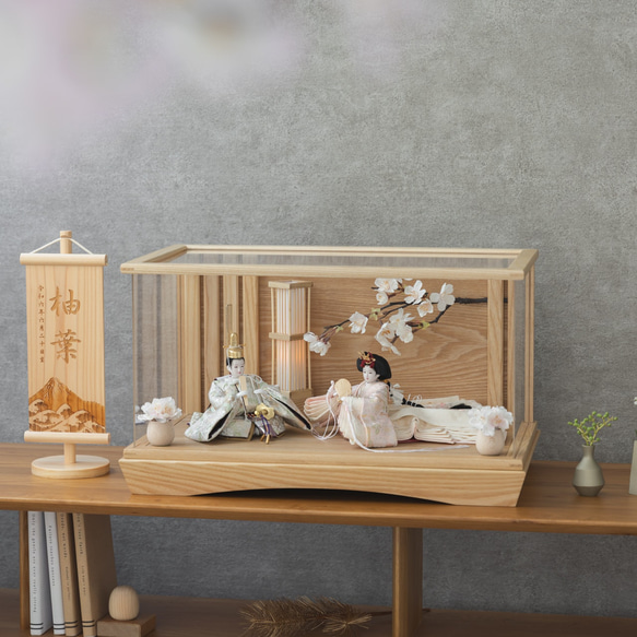 ことの平安ひな（3HK-0150）（このは）桜｜円ケース｜コンパクトな