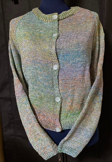 ラグラン丸首カーディガン　レディースM