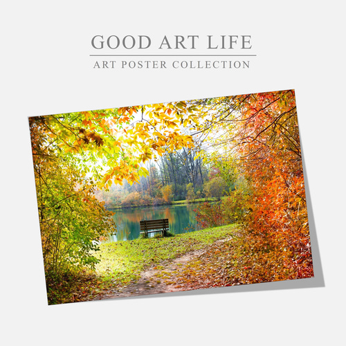 自然風景アートフォト】A3判。紅葉のオリジナルフォト。DPN社製