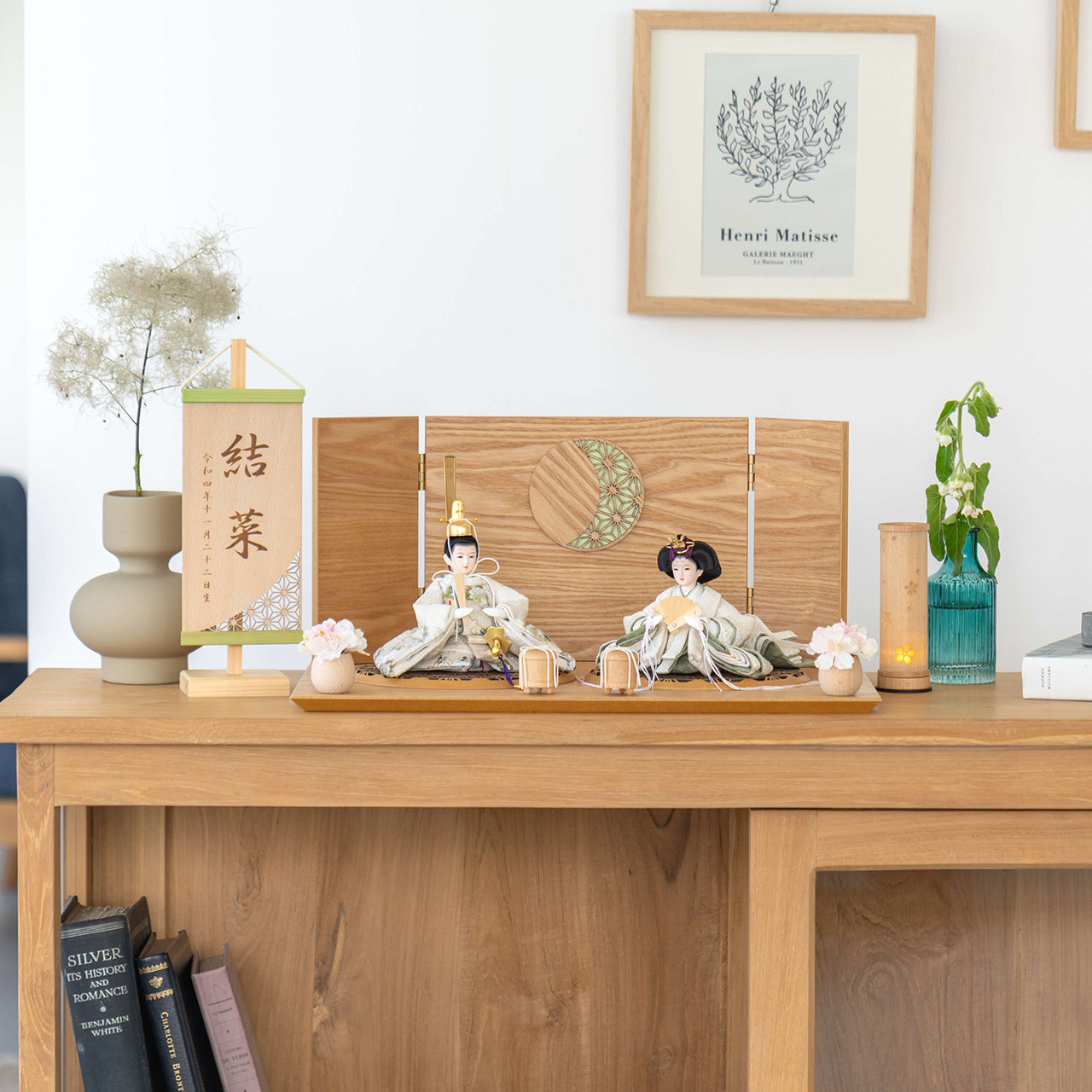 ことのつぼみ（3TK-0513）（このは）月型麻の葉｜平台｜コンパクトな雛人形｜ひな祭り｜雛人形｜ひな人形｜コンパクト