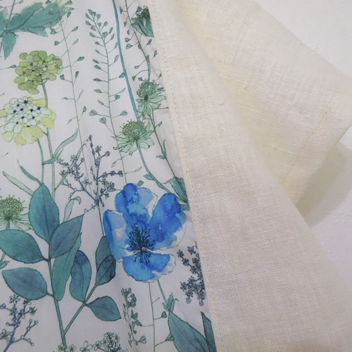 リバティ「イルマ」×リネン100％のブラウス◇麻 タナローン生地 花柄