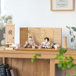 【179】ひな祭り＊飾り台＊ 飾り台セット“有明”】人形作り40年 “平安天鳳”作 京都西陣袋帯 御所