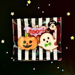 【10月28日までにお届け】お配りにも♡ミニオバケアイシングクッキー 2枚目の画像