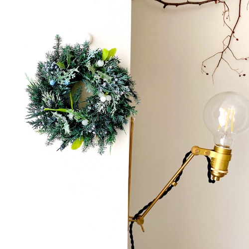 超早割クリスマス2025 エバーグリーン ヤドリギクリスマスリース