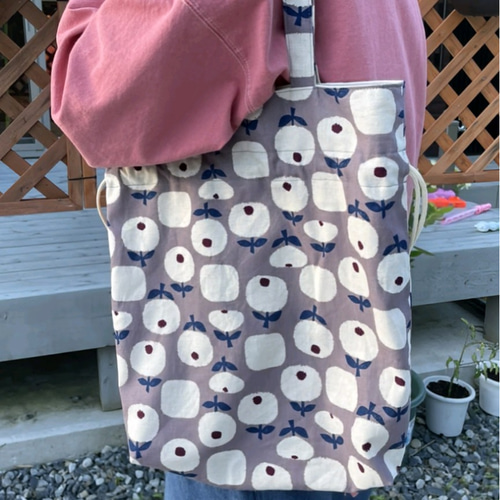 北欧 花柄巾着トートバッグ トートバッグ ＊＊*Lemoon*＊＊ 通販