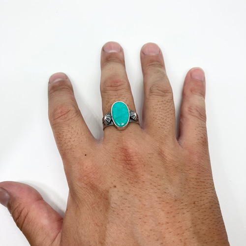 Number Eight Turquoise Ring 412 | ターコイズ・メンズシルバーアクセサリー通販 SKYSTONE TRADING
