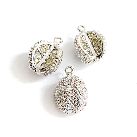 ejp7021【1個】宝石の種 ドリアン キュービックジルコニア チャーム 1枚目の画像