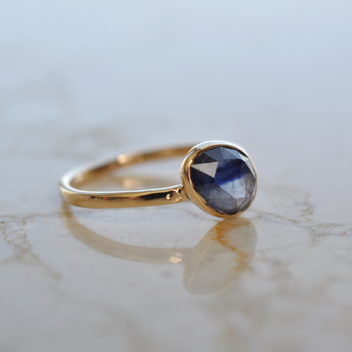 ミラノ★天然サファイア★リングオーダー K10】 Sapphire Ring サファイア リング Bezel Setting 指輪
