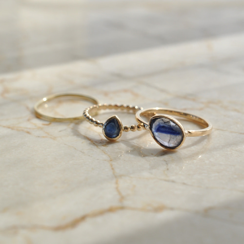 K10】 Sapphire Ring サファイア リング Bezel Setting 指輪