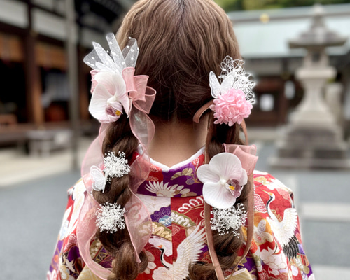 七五三 成人式 髪飾り 成人式 卒業式 結婚式 七五三 髪飾り 和装 袴 振袖 ツインテール 胡蝶