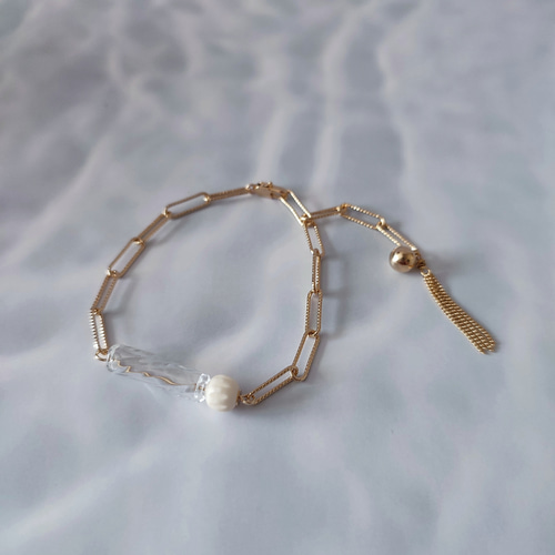 渦潮-uzushio（GD×CL）：100年前のフランス吹きガラスのブレスレット