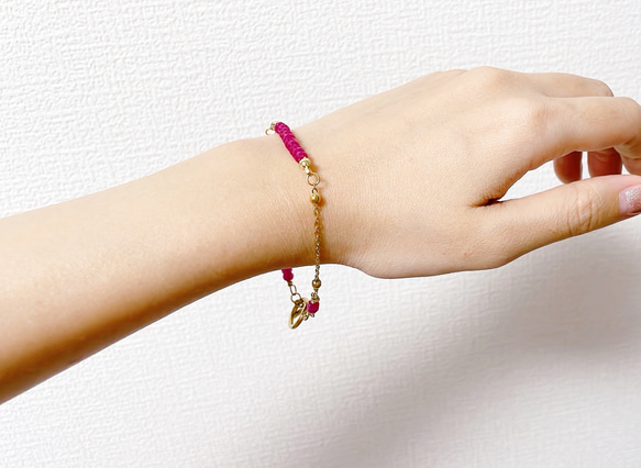 ＊ルビーのブレスレット＊〜エレガント&エキゾチック〜 3枚目の画像