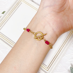 ＊ルビーのブレスレット＊〜エレガント&エキゾチック〜 6枚目の画像