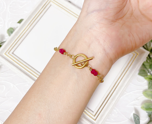 ＊ルビーのブレスレット＊〜エレガント&エキゾチック〜 6枚目の画像