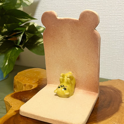 陶器のブックエンド きいろいクマ その他インテリア雑貨 Haruka