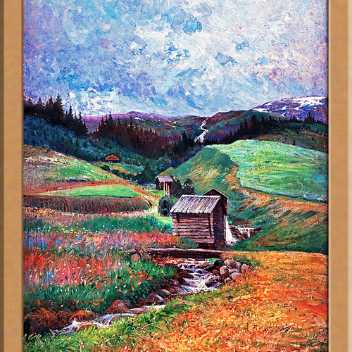 水墨画 木製アートパネル 自然風景 水墨画 木製アートパネル 自然風景（水墨画 山水 春夏秋冬 四季