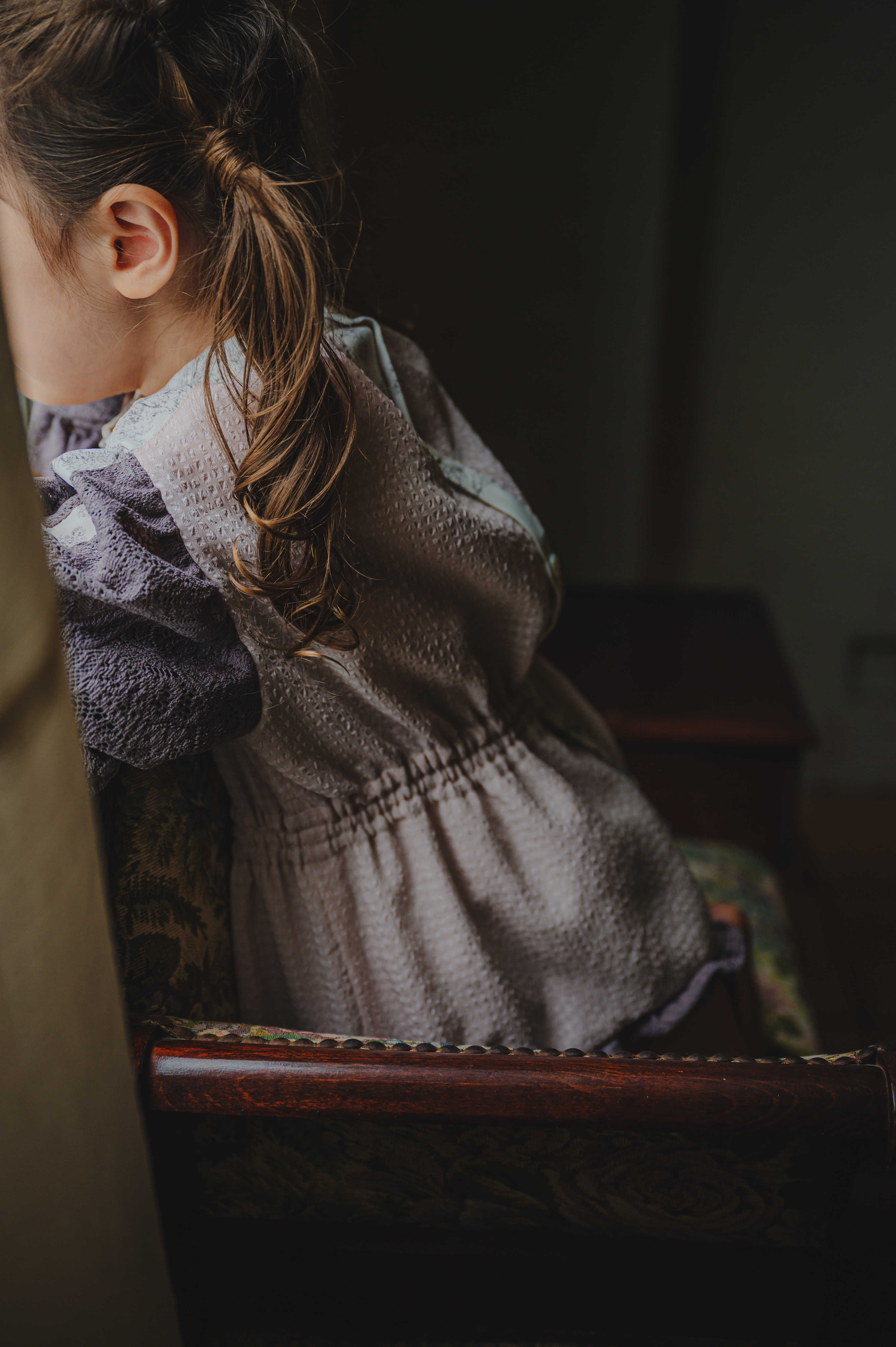 【 いちごチョコ女の子ワンピース❤︎ 】ギンガムレーシーワンピース【 ストロベリーブラウン 】3びきのくま｜ピンク