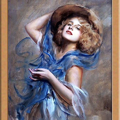 女性の肖像画 ポーランドのアート 絵画 ARTE 通販｜Creema(クリーマ 