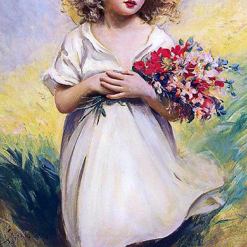 Ryoko 油彩画 女性像 花柄 Ryoko 油彩画 女性像 花柄 Ryoko 油彩画 女性像 花柄 絵画