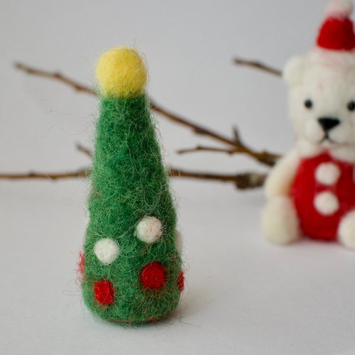 羊毛フェルト クリスマスツリー 羊毛フェルト だんけひつじ 通販