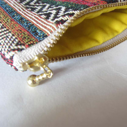 再販スペイン生地　S色のミルフィーユ　ポーチ　ボーダー・ストライプ　コスメ入れ　薬入れ　鍵入れ　小物整理 4枚目の画像