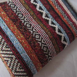 再販スペイン生地　S色のミルフィーユ　ポーチ　ボーダー・ストライプ　コスメ入れ　薬入れ　鍵入れ　小物整理 3枚目の画像