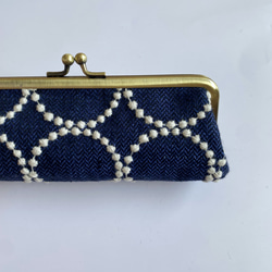 ミナペルホネン【タンバリン dop】グレー☆親子がま口 長財布 がま口