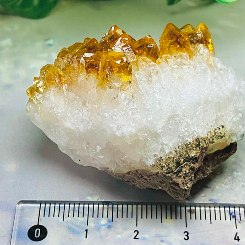 ファントム✨ シトリンクォーツ 原石 クラスター 黄水晶 天然石