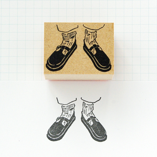 靴｜30×40mmスタンプ はんこ・スタンプ MIRIN 通販 18328195｜Creema