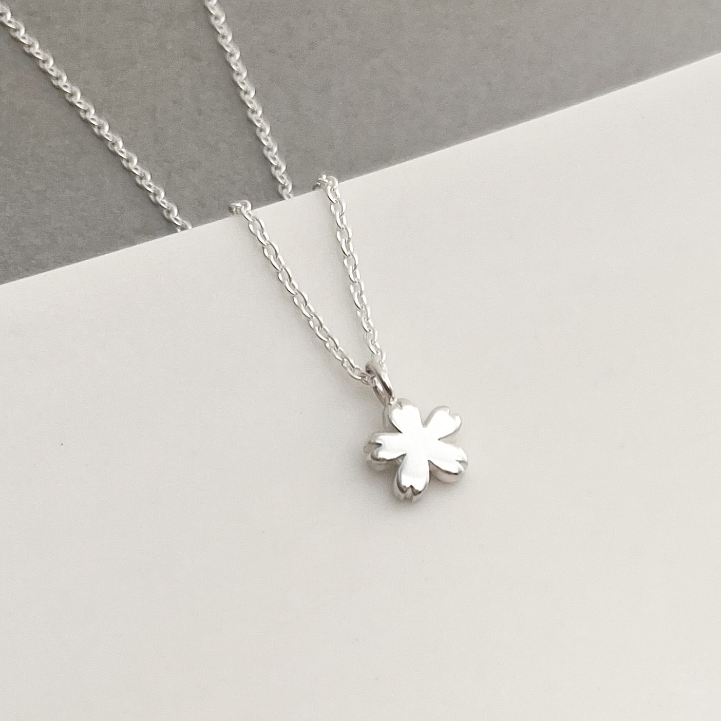 さくら　桜　ネックレス　シルバー925　チェーン40㎝