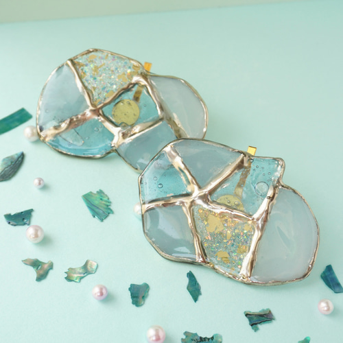 天然石＊蛇＊ポニーフック＊レジン 天然石＊蛇＊ポニーフック＊レジン No 884 ハンドメイド レジン