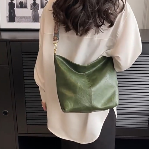 美品♡完売品 定価8万 45R タグ付き かご バッグ バッファローレザー ❁Creema限定60%OFF❁レザー❁ ショルダーバッグ ❁4色